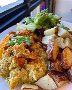 Bakon cheddar scramble  at The Littlest Bake Shop in Kansas City