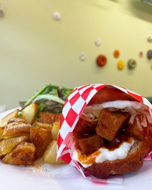 Tofu burnt ends  at The Littlest Bake Shop in Kansas City