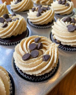 Chocolate cookie dough cupcakes  at The Littlest Bake Shop in Kansas City