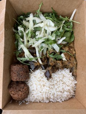 GF/Vegan mediterranean bowl at Green Fusion in Ridgewood