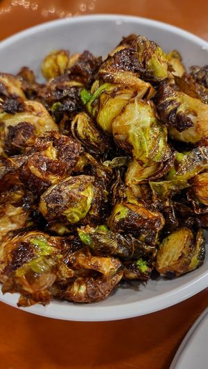 Brussel sprouts at Green Fusion in Ridgewood