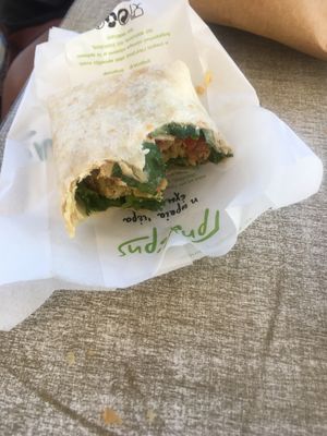 Delicious falafel sandwich  at Gregory's  in Paros