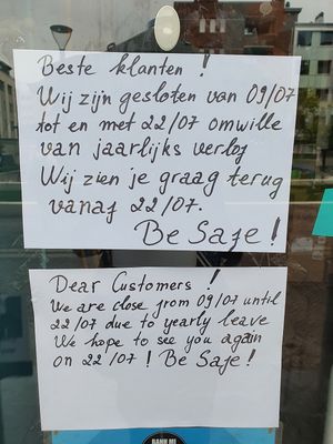 2020 - yearly leave at Ah! Quy in Leuven