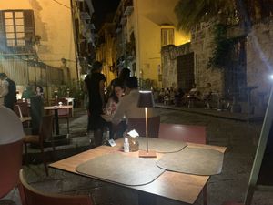 Outside  at A'nica in Palermo