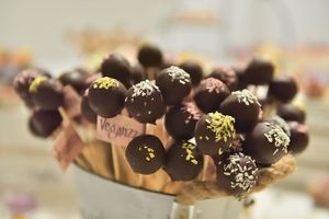 Candy bar at Veganzza in Bucharest