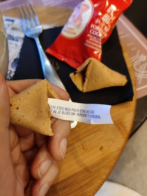Fortune cookie 😉 at Coco in De Panne
