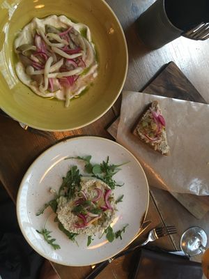 Vegan small dishes 😋  at Pochlebna in Wroclaw