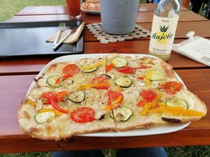 Veganer Flammkuchen at Primesurf Fehmarn in Fehmarn