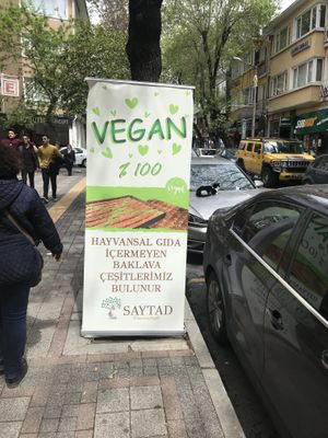 Banner at Saytad in Istanbul