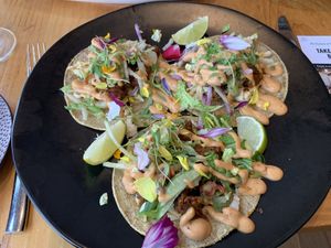 Vegan chorizo tacos at Pine in Hanover