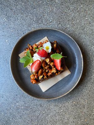 Strawberry Almond Sticky Bun at BReD in Whistler
