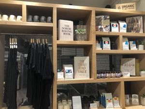 Bread books + freshly roasted coffee beans for sale at BReD in Whistler