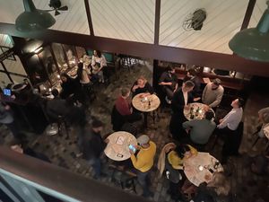 Downstairs  bar  at Dishoom - King's Cross in London