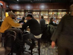 Bar area where you wait for a second time  at Dishoom - King's Cross in London