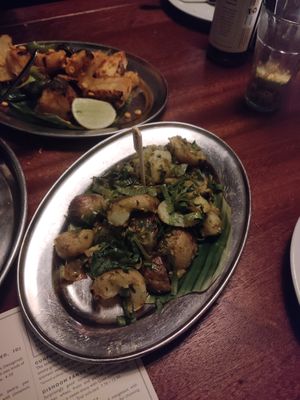 Gunpowder potatoes (vegan) at Dishoom - King's Cross in London
