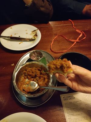 Veggie curry (vegan) at Dishoom - King's Cross in London