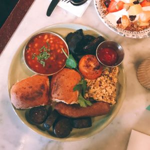 The sausage is so good! at Dishoom - King's Cross in London