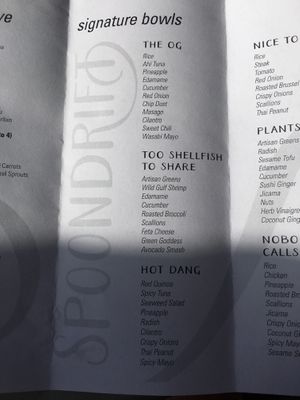 Tried and true bowls at Spoondrift in Sanibel