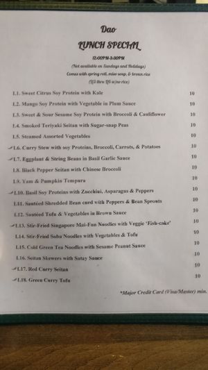 Lunch specials at Dao Palate - Flatbush in Brooklyn