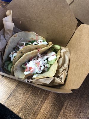 Vegan street tacos!  at The Vegan Butcher in Allentown