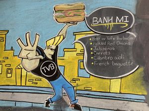 Wall art at The Vegan Butcher in Allentown