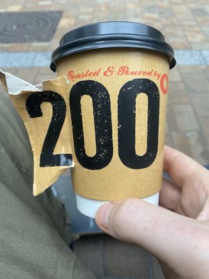 Oat lattes and other plant based milks  at 200 Degrees Coffee in Leeds