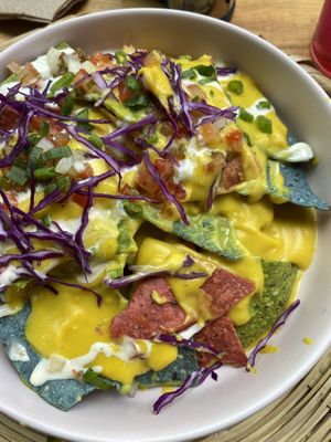 Nachos de queso de nuez  at La Pitahaya Vegana - Mercado del Carmen San Ángel in Mexico City