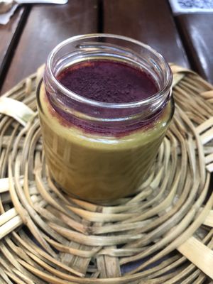 Flan at La Pitahaya Vegana - Mercado del Carmen San Ángel in Mexico City