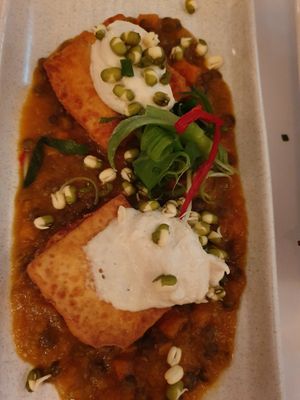 marinated fried tofu at Rubyos in Newtown