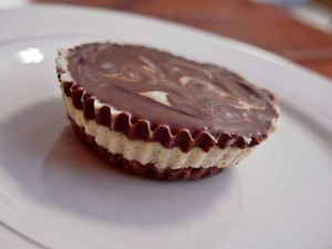 Gluten-free vegan peanut butter cup cheese cake at Bucha Brewhouse and Bistro in Princeton