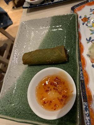 Edamame spring roll (I ate the other 3 before remembering...) at Umai  in Shrewsbury