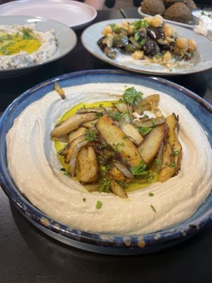 Mushroom hummus  at Hummus Chiang Mai in Chiang Mai