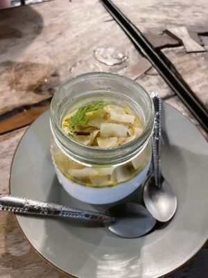 Passion fruit dessert (wonderful)  at Hummus Chiang Mai in Chiang Mai