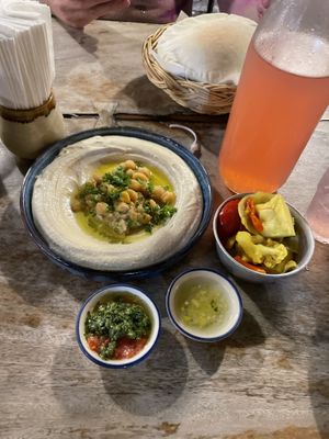 Delicious pink drink  at Hummus Chiang Mai in Chiang Mai