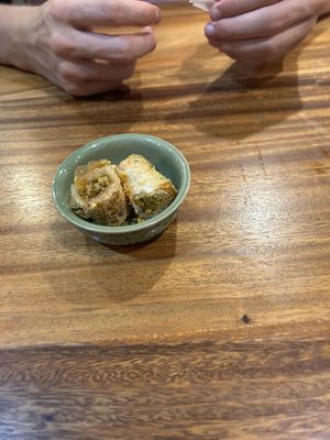Free vegan baklava to finish  at Hummus Chiang Mai in Chiang Mai
