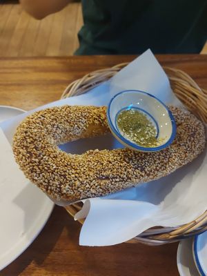 Jerusalem bagel at Hummus Chiang Mai in Chiang Mai