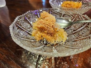 Complimentary baklava at Hummus Chiang Mai in Chiang Mai