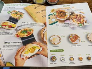 Breakfast menu  at Hummus Chiang Mai in Chiang Mai