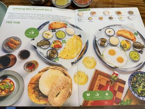 Breakfast menu  at Hummus Chiang Mai in Chiang Mai
