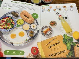 Breakfast menu  at Hummus Chiang Mai in Chiang Mai