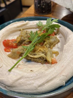 Eggplant hummus (240 THB)  at Hummus Chiang Mai in Chiang Mai