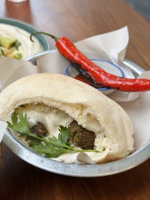 Falafel pita (140 THB)  at Hummus Chiang Mai in Chiang Mai