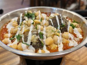 Falafel shakshuka (240 THB)  at Hummus Chiang Mai in Chiang Mai