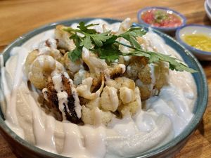 Cauliflower hummus (240 THB)  at Hummus Chiang Mai in Chiang Mai