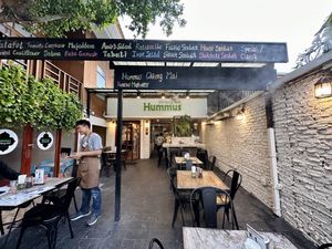 Outdoor seating  at Hummus Chiang Mai in Chiang Mai