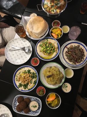 amazing spread at Hummus Chiang Mai in Chiang Mai