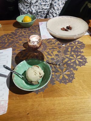 Salted caramel icecream at Rosa's Thai Cafe in Liverpool