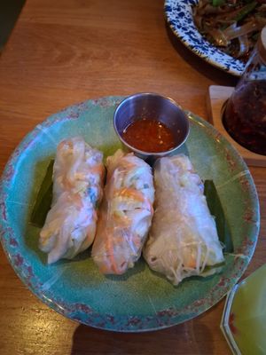 Summer rolls at Rosa's Thai Cafe in Liverpool
