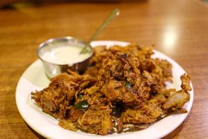 fried onions at Udupi in Salalah