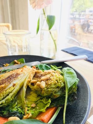 Yummy lunch salad at Hügge in Turku